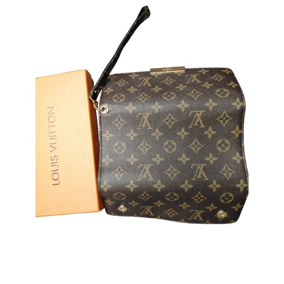 Louis Vuitton Monogram Canvas Sarah MAKE UP Brush WALLET With Wristlet Strap & B - Picture 3 of 4